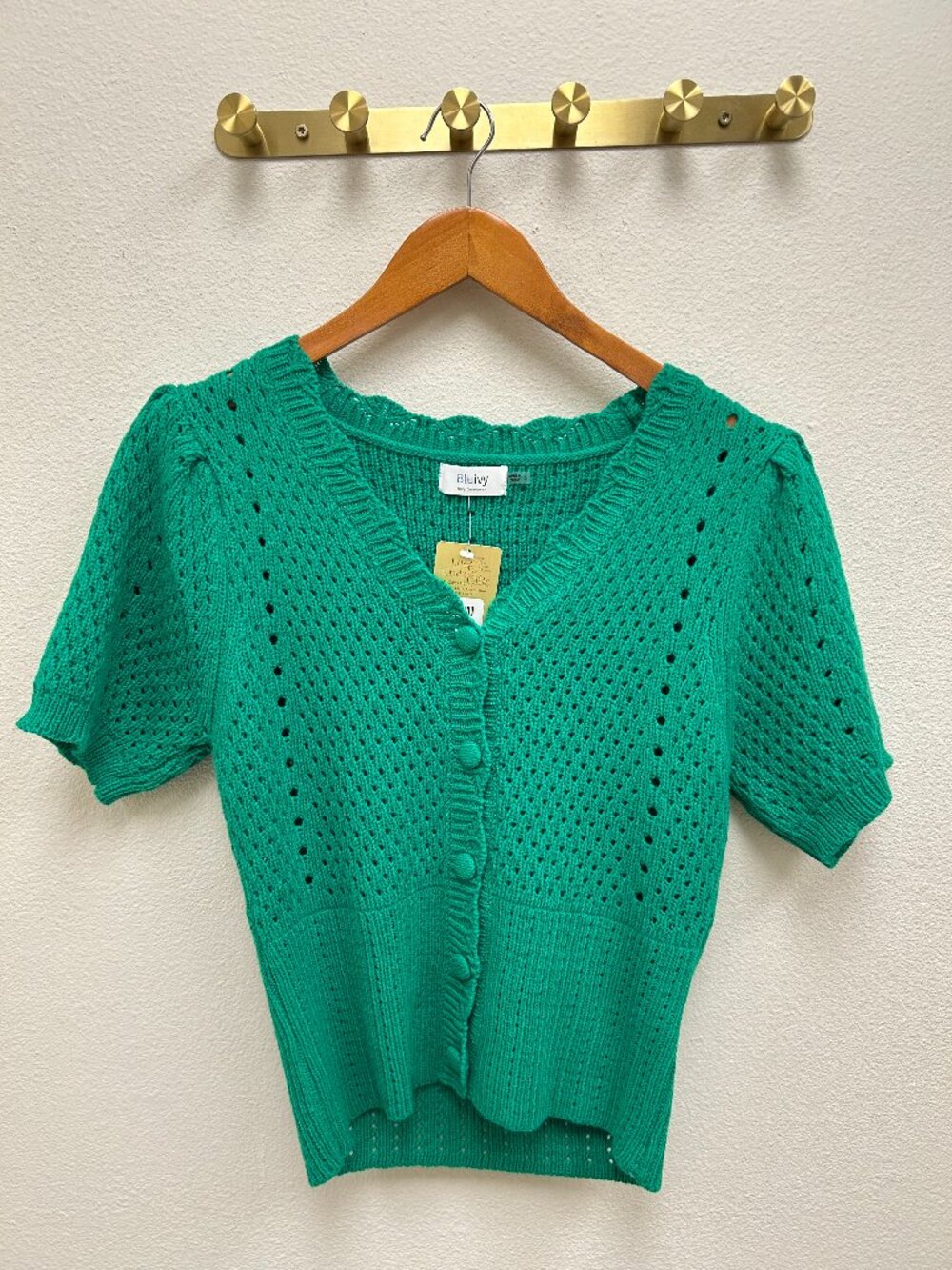 Kelly Green Crop Sweater